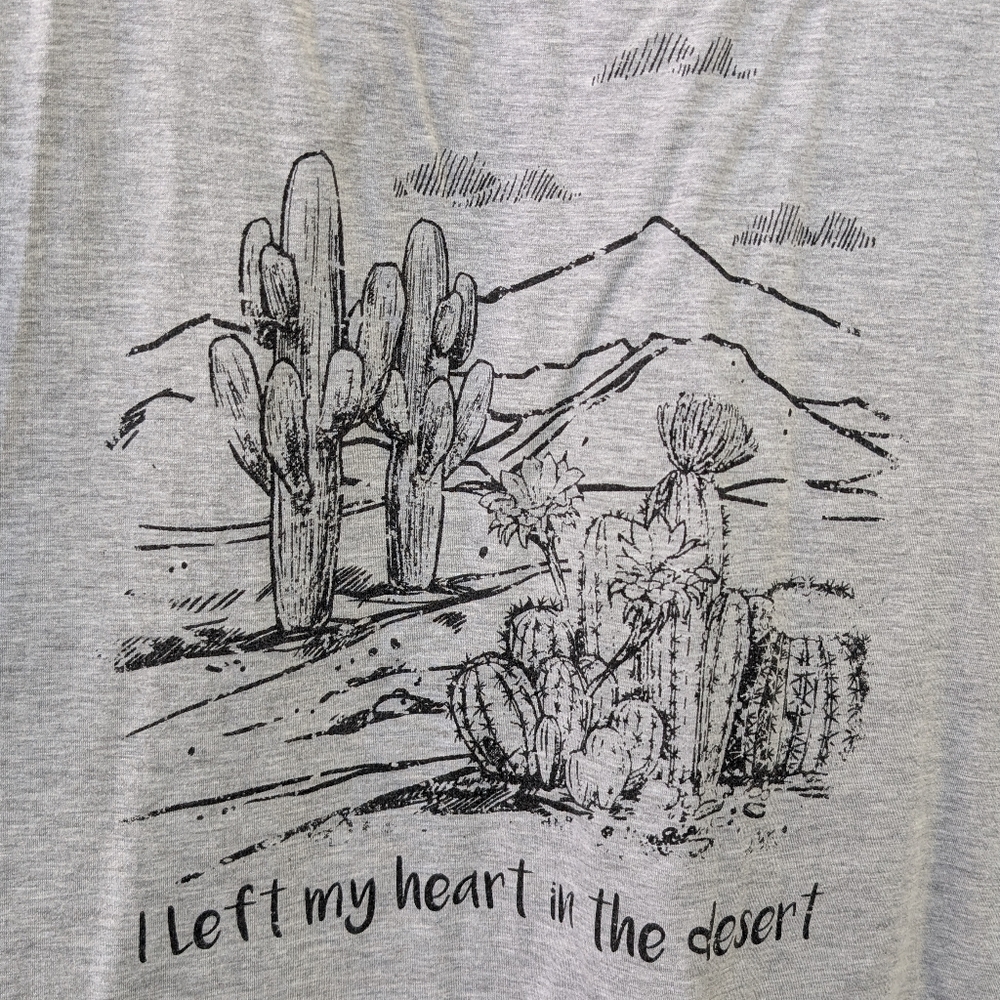 "I left my heart in the desert" racer back tank top Large